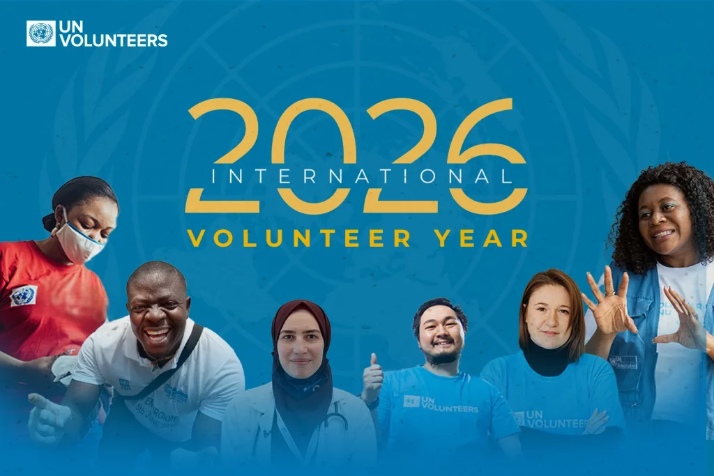 International Volunteer Year (IVY) 2026, UN Volunteers logo.